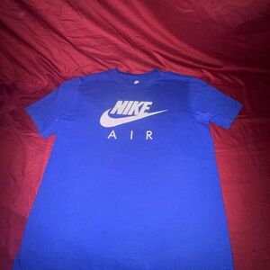 Nike Air T-Shirt Men’s Medium Blue White Logo Short Sleeve The Nike Tee